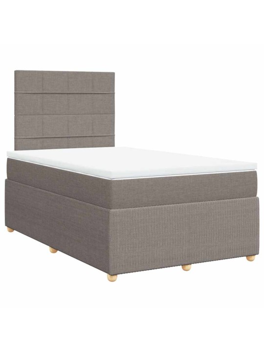 Box spring postel s matrací taupe 120x190 cm textil