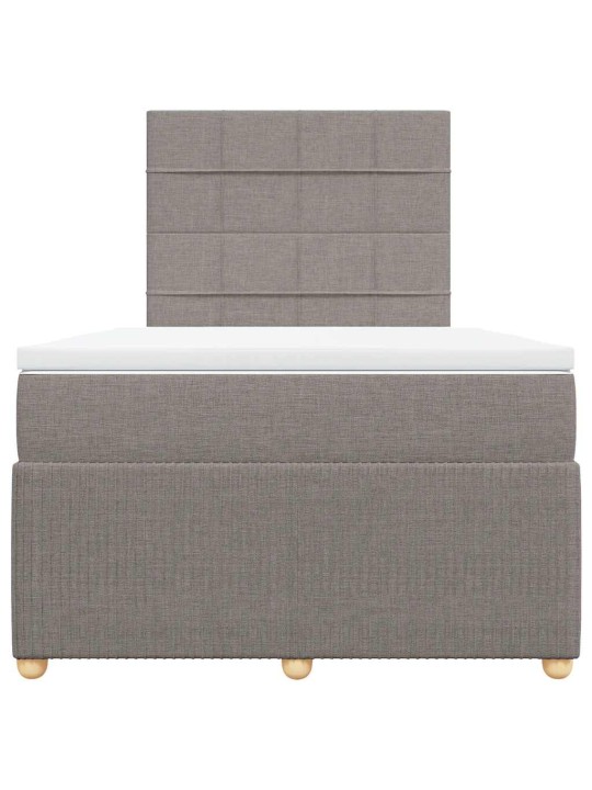 Box spring postel s matrací taupe 120x190 cm textil