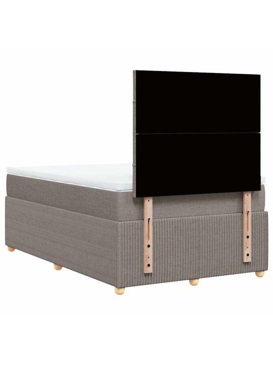 Box spring postel s matrací taupe 120x190 cm textil