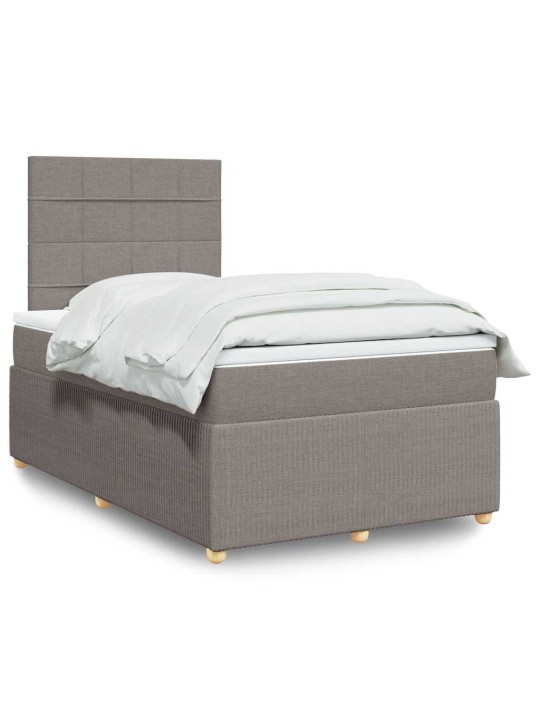 Box spring postel s matrací taupe 120x190 cm textil