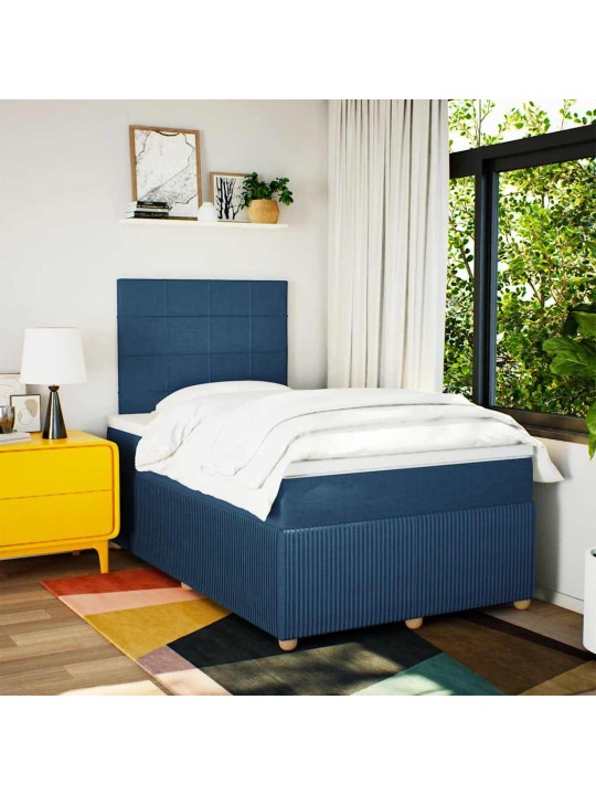 Box spring postel s matrací černá 120x190 cm textil