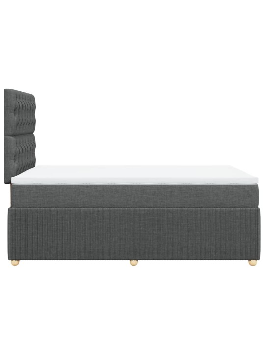 Box spring postel s matrací tmavě šedá 120x190 cm textil