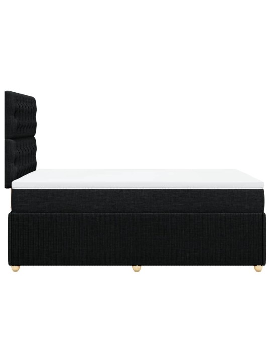 Box spring postel s matrací černá 120x190 cm textil