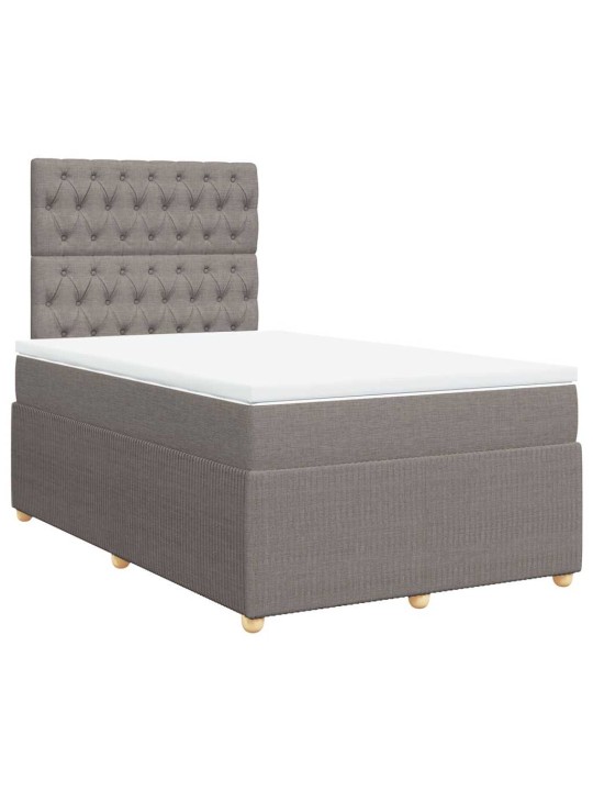 Box spring postel s matrací taupe 120x190 cm textil