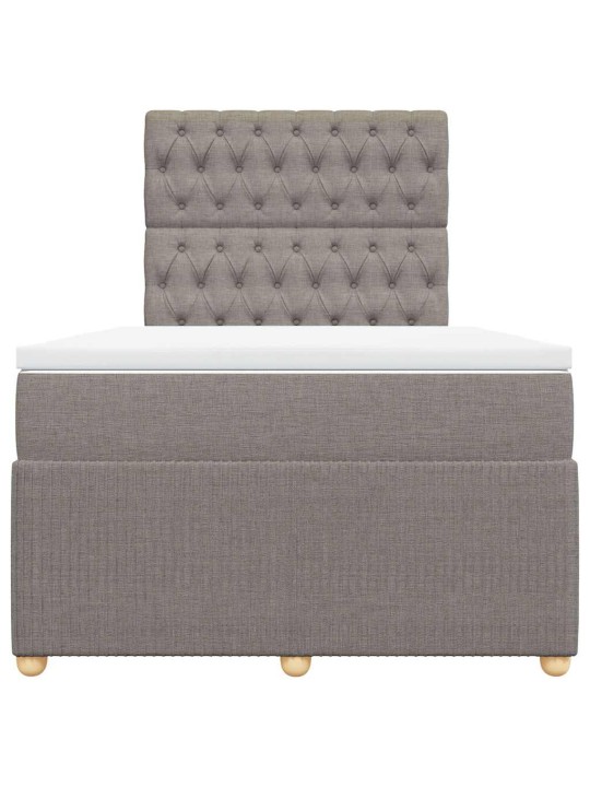 Box spring postel s matrací taupe 120x190 cm textil