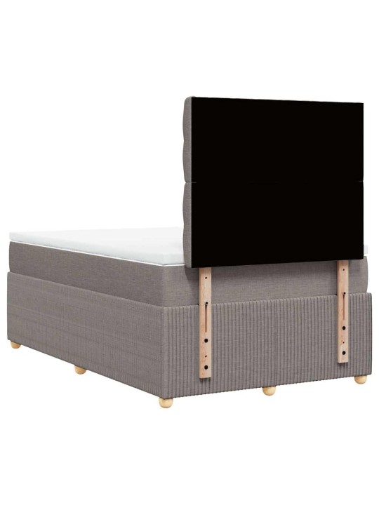 Box spring postel s matrací taupe 120x190 cm textil