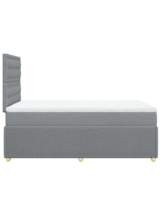 Box spring postel s matrací světle šedá 120x190 cm textil