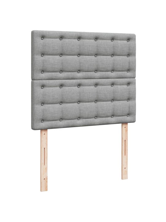 Box spring postel s matrací světle šedá 120x190 cm textil