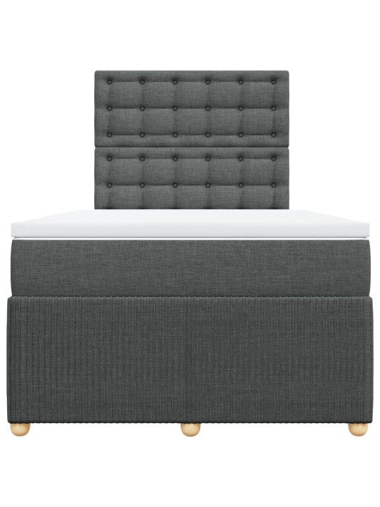 Box spring postel s matrací tmavě šedá 120x190 cm textil