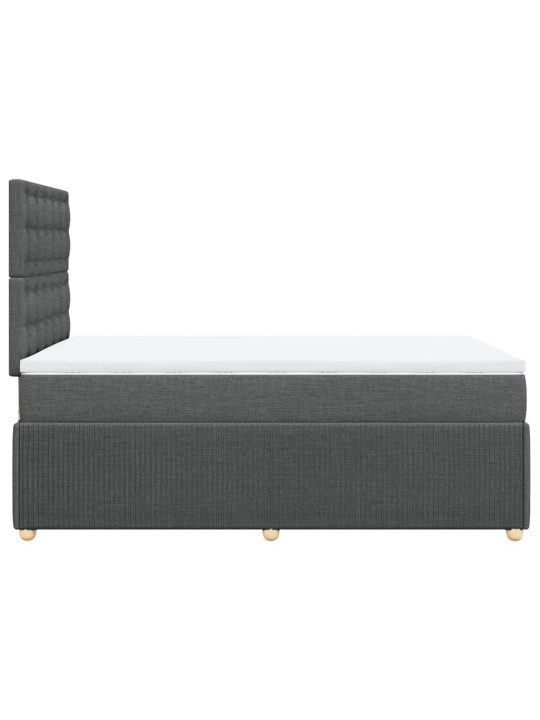 Box spring postel s matrací tmavě šedá 120x190 cm textil