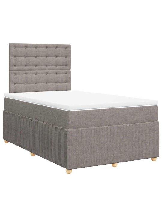 Box spring postel s matrací taupe 120x190 cm textil
