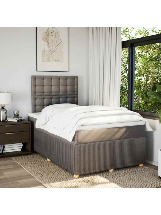 Box spring postel s matrací taupe 120x190 cm textil