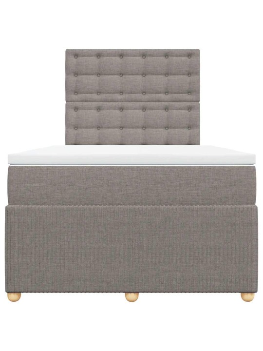 Box spring postel s matrací taupe 120x190 cm textil