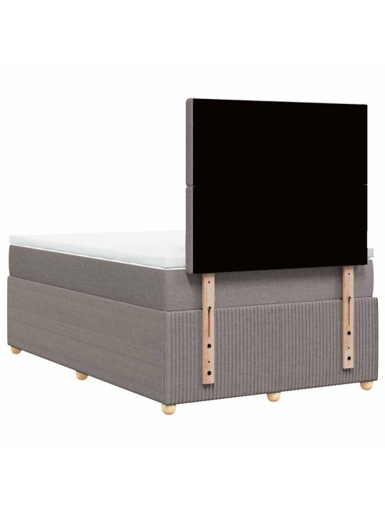 Box spring postel s matrací taupe 120x190 cm textil