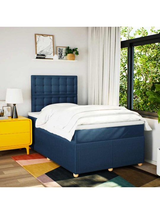 Box spring postel s matrací černá 120x190 cm textil