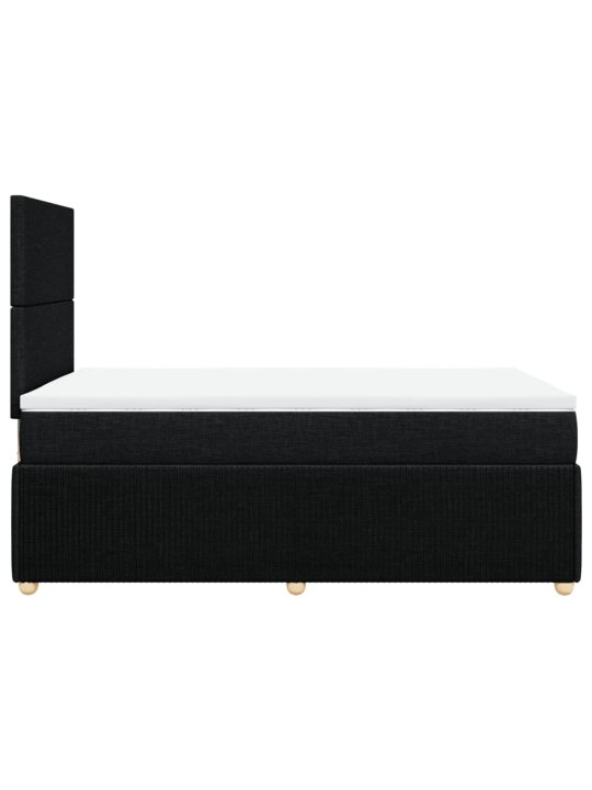 Box spring postel s matrací černá 120x200 cm textil