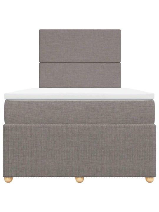 Box spring postel s matrací taupe 120x200 cm textil