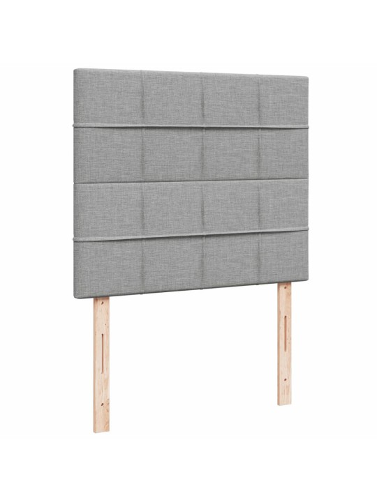 Box spring postel s matrací světle šedá 120 x 200 cm textil
