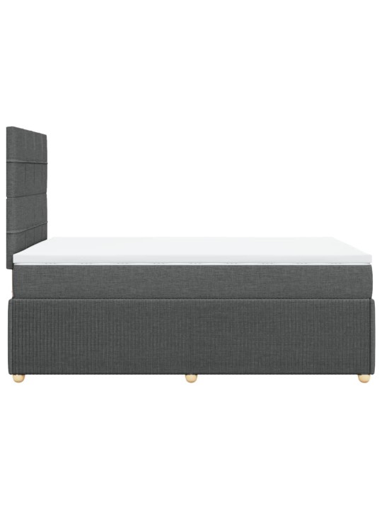 Box spring postel s matrací tmavě šedá 120x200 cm textil
