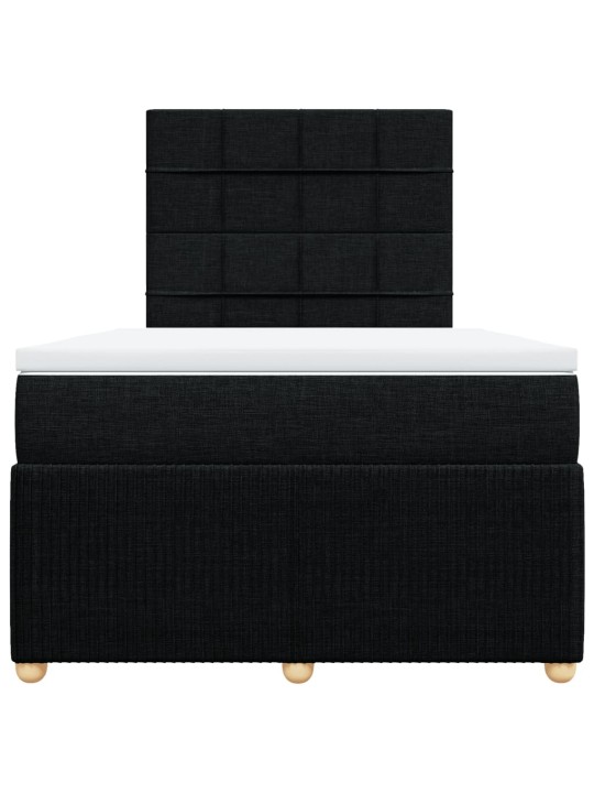 Box spring postel s matrací černá 120x200 cm textil