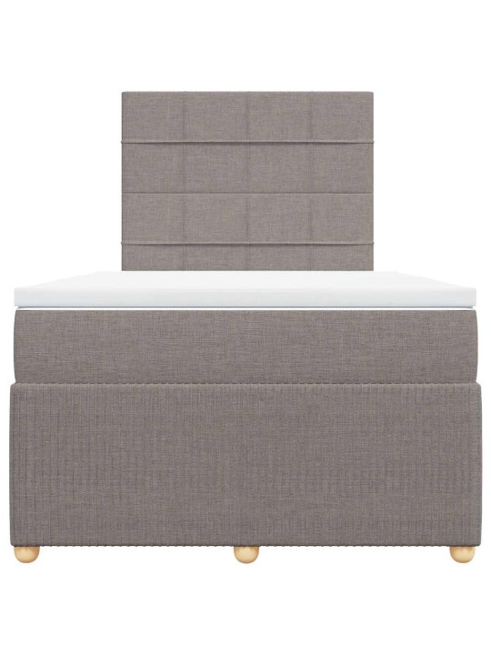 Box spring postel s matrací taupe 120x200 cm textil