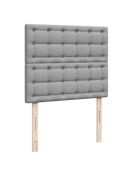 Box spring postel s matrací světle šedá 120 x 200 cm textil