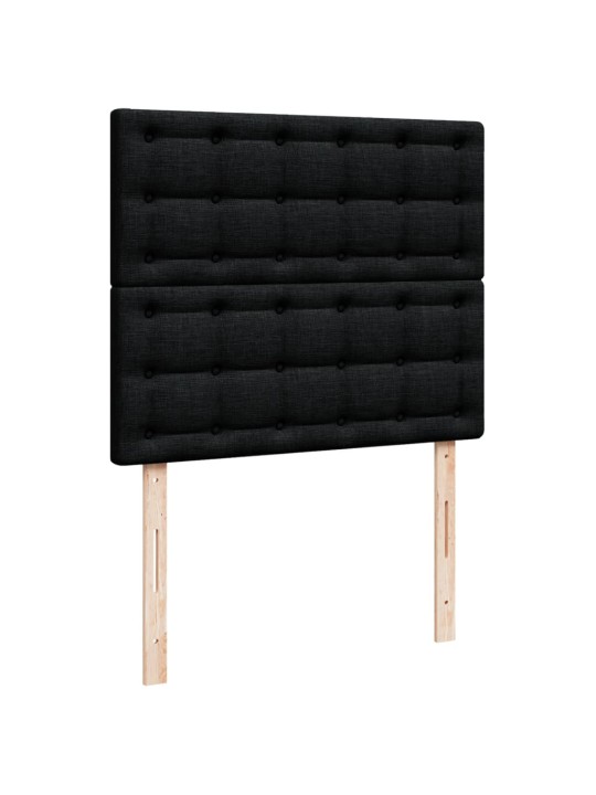 Box spring postel s matrací černá 120x200 cm textil
