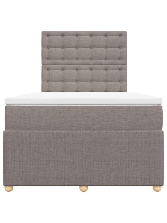 Box spring postel s matrací taupe 120x200 cm textil