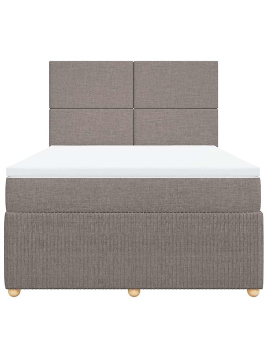 Box spring postel s matrací taupe 140x190 cm textil