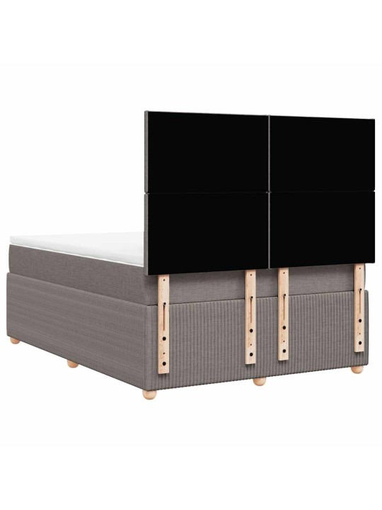 Box spring postel s matrací taupe 140x190 cm textil