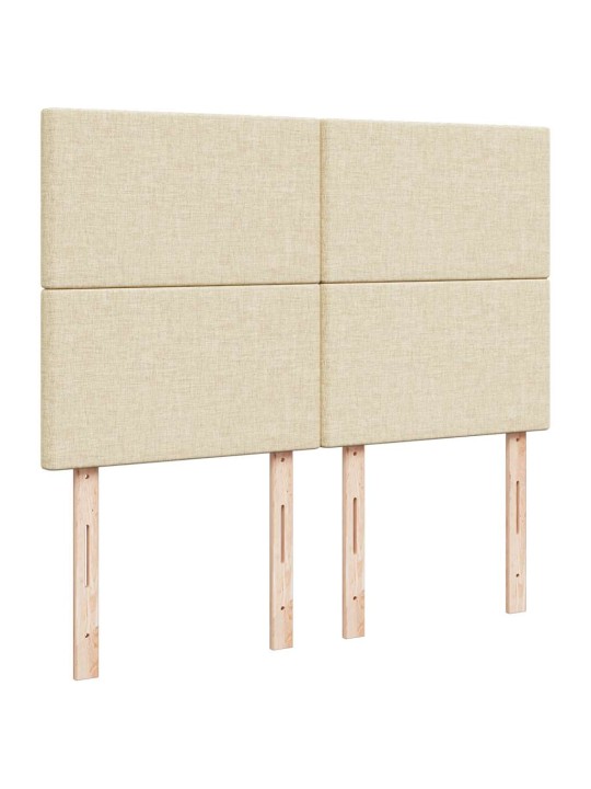 Box spring postel s matrací krémová 140x190 cm textil