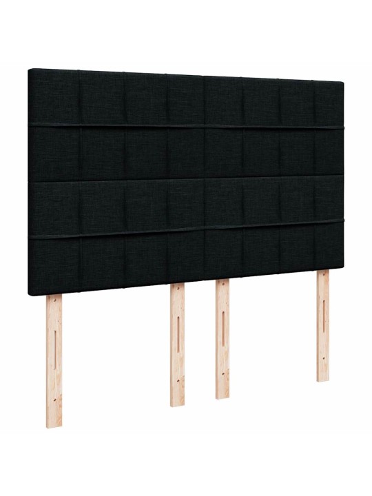 Box spring postel s matrací černá 140 x 190 cm textil