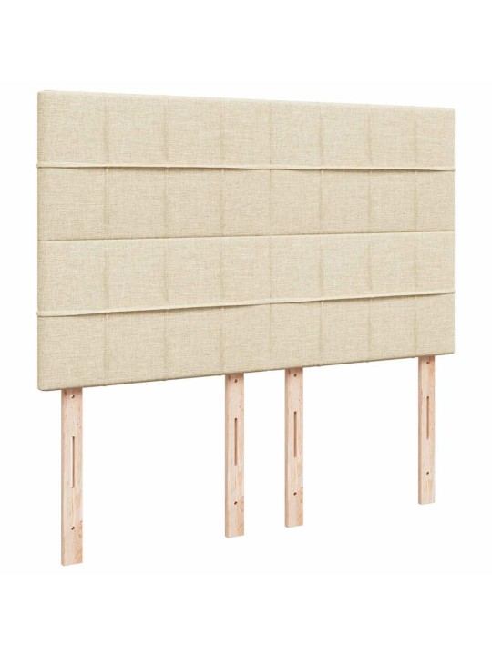 Box spring postel s matrací krémová 140x190 cm textil