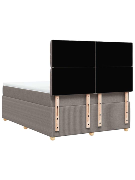 Box spring postel s matrací taupe 140x190 cm textil