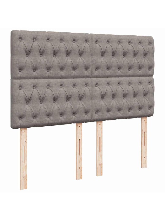 Box spring postel s matrací taupe 140x190 cm textil