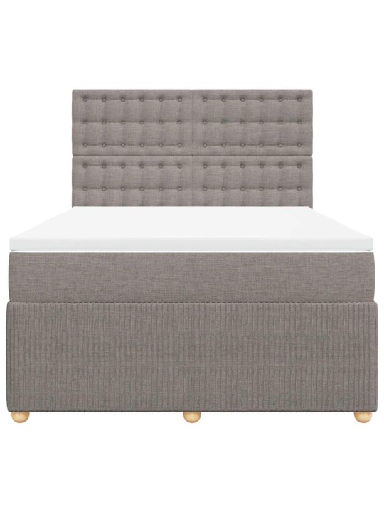 Box spring postel s matrací taupe 140x190 cm textil