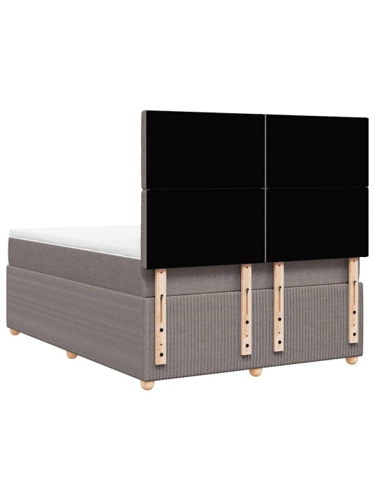 Box spring postel s matrací taupe 140x190 cm textil