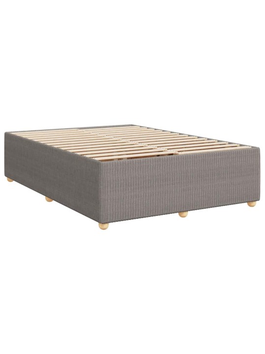 Box spring postel s matrací taupe 140x190 cm textil