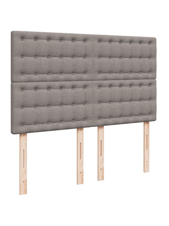 Box spring postel s matrací taupe 140x200 cm textil