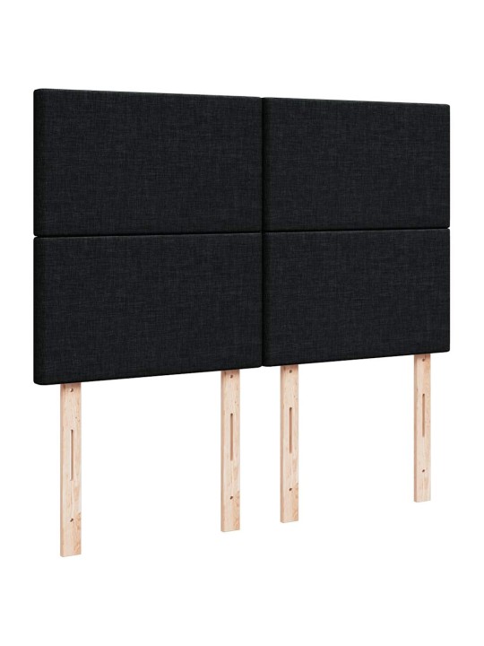 Box spring postel s matrací černá 160x200 cm textil
