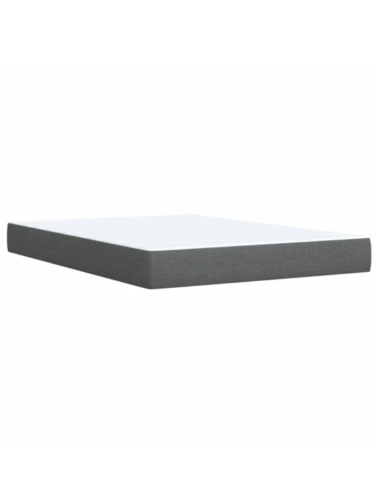 Box spring postel s matrací tmavě šedá 160x200 cm textil