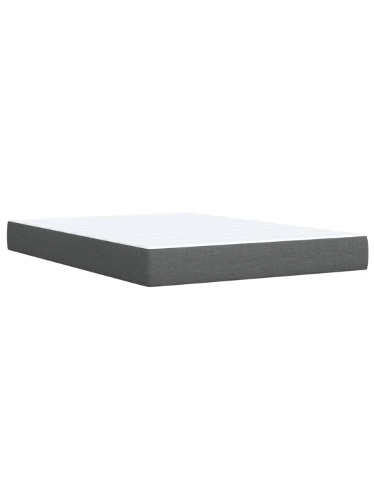 Box spring postel s matrací tmavě šedá 160x200 cm textil