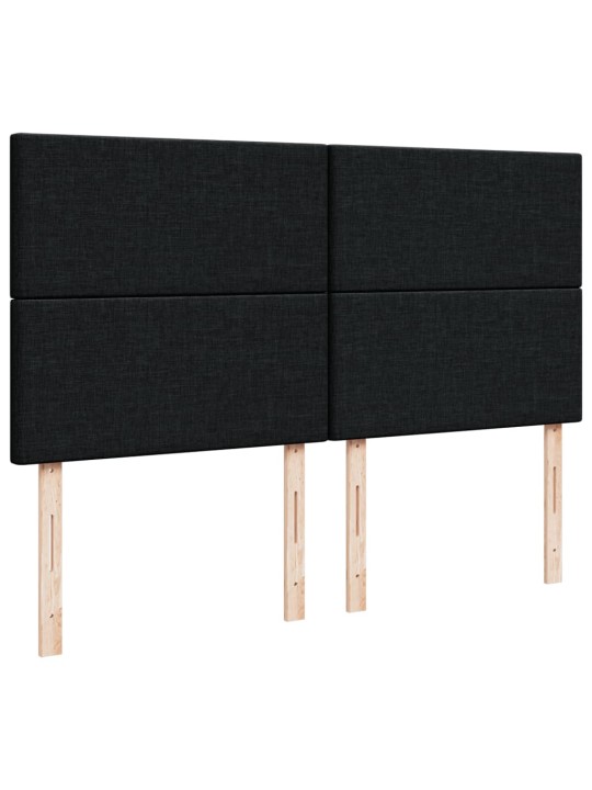 Box spring postel s matrací černá 180x200 cm textil