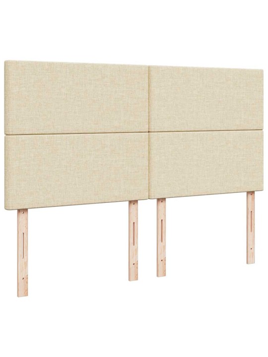 Box spring postel s matrací krémová 180x200 cm textil