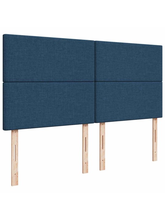 Box spring postel s matrací modrá 180x200 cm textil