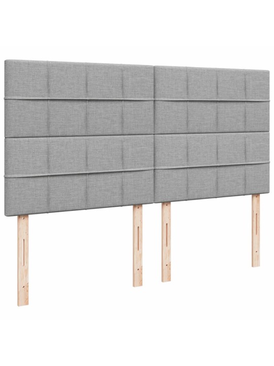 Box spring postel s matrací světle šedá 180 x 200 cm textil