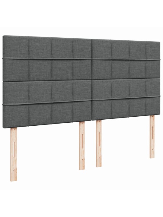 Box spring postel s matrací tmavě šedá 180x200 cm textil