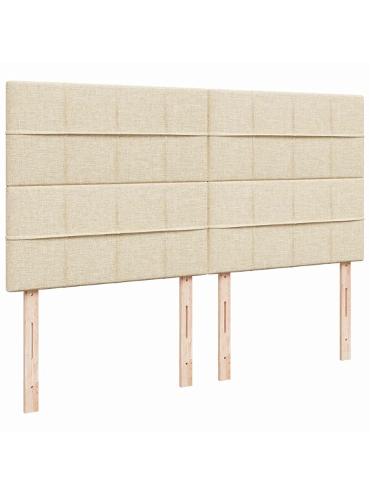 Box spring postel s matrací krémová 180x200 cm textil