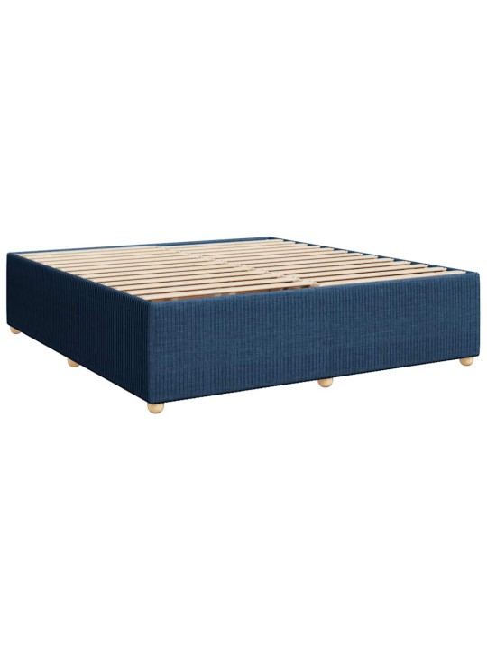Box spring postel s matrací modrá 180x200 cm textil