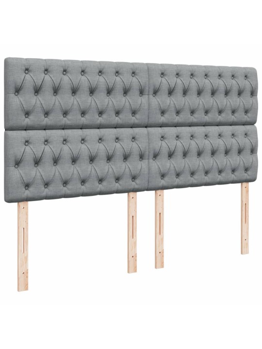 Box spring postel s matrací světle šedá 180 x 200 cm textil